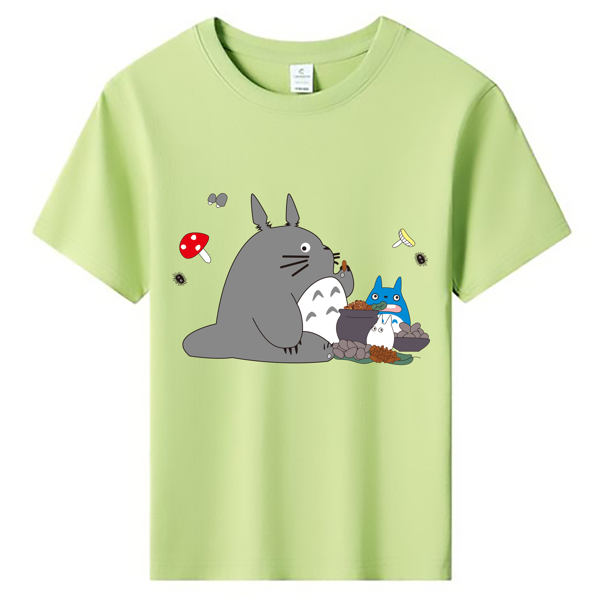 （画像用） となりのトトロ 草壁メイ 草壁サツキ My Neighbor Totoro Satsuki Kusakabe Mei Kusakabe 綿100％キッズTシャツ（フロントプリント）